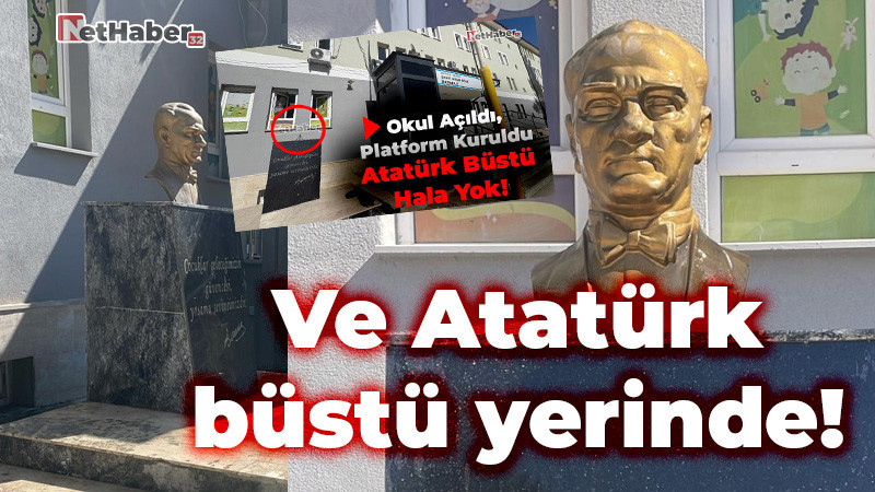 Şehit Adem Köse İlkokulu’na Atatürk Büstü Yerleştirildi