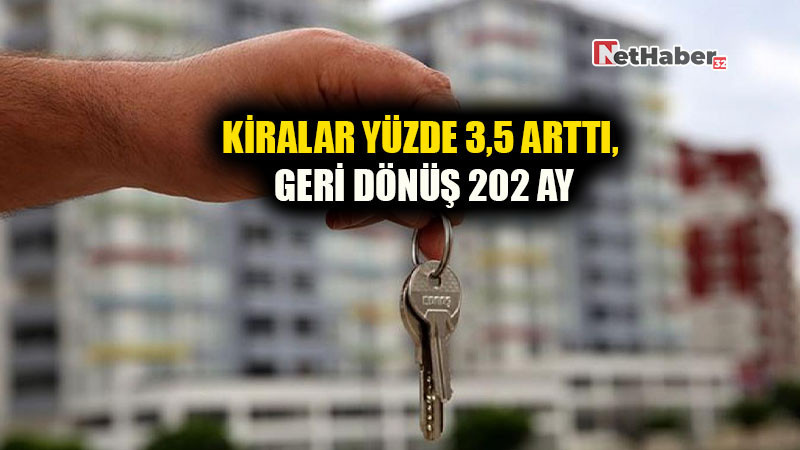 Kiralar Yüzde 3,5 Arttı, Geri Dönüş 202 Ay