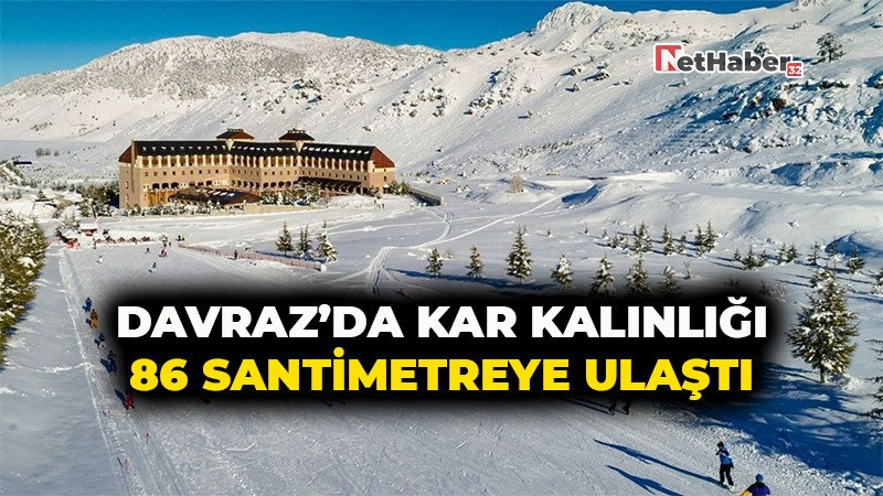 Davraz Kayak Merkezinde Kar Kalınlığı 86 Santimetreye Ulaştı