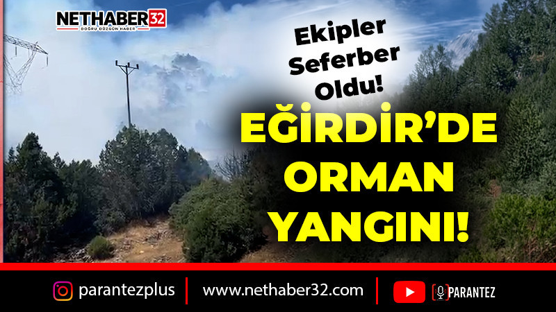 Son Dakika: Eğirdir'de Orman Yangını! 