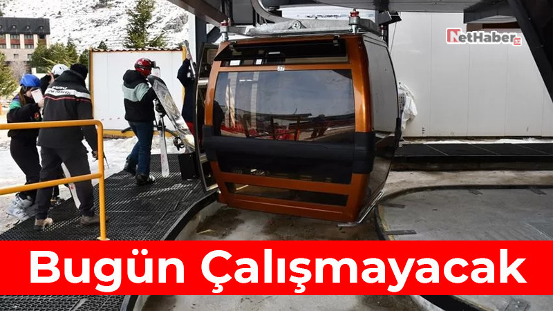 Davraz Kayak Merkezi'nde Gondol Bakımı Var! Bugün Çalışmayacak