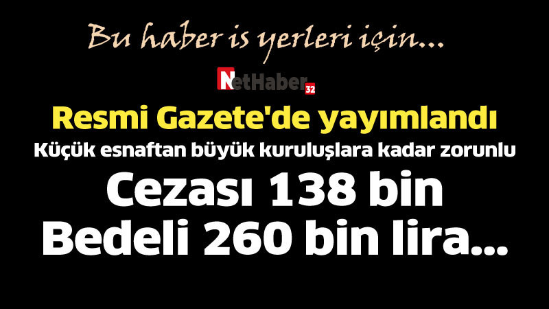 Bu haber is yerleri için...