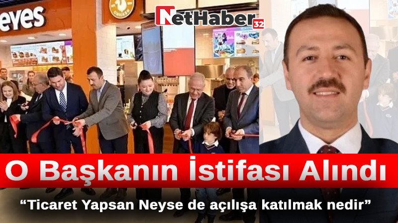 O İlçe Başkanının İstifası Alındı! 