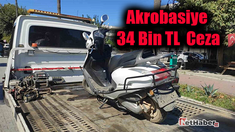 Akrobasiye 34 Bin TL Ceza! Plakasız Motosikletli Trafiği Birbirine Kattı 