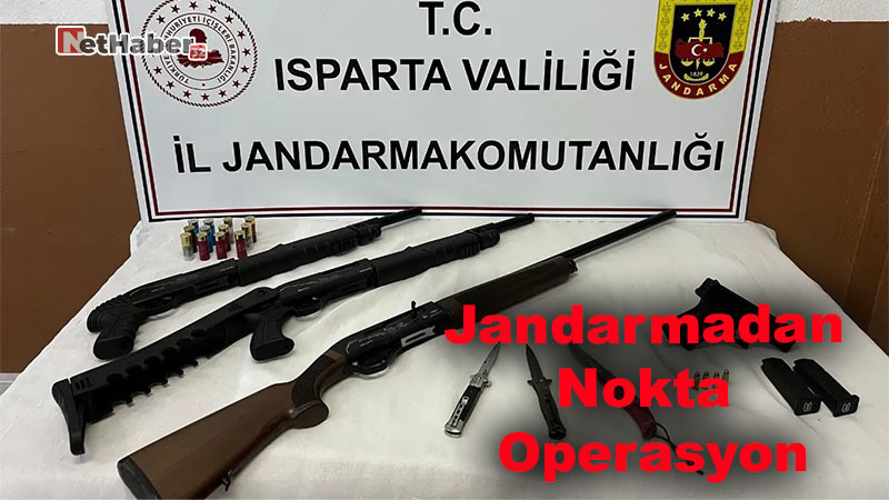 Yenişarbademli’de Jandarmadan Nokta Operasyon: Ruhsatsız Silahlar Ele Geçirildi